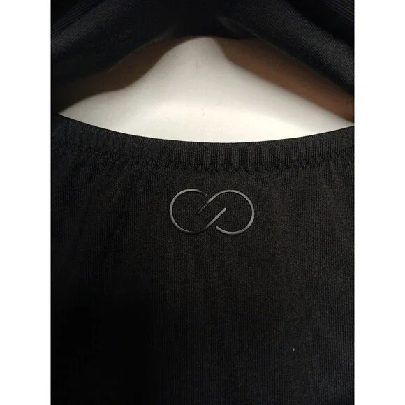 Calia Women's Swimsuit Sz 4 Black Tie Front Crisscross StrapFixed Cups $75 - Picture 6 of 13